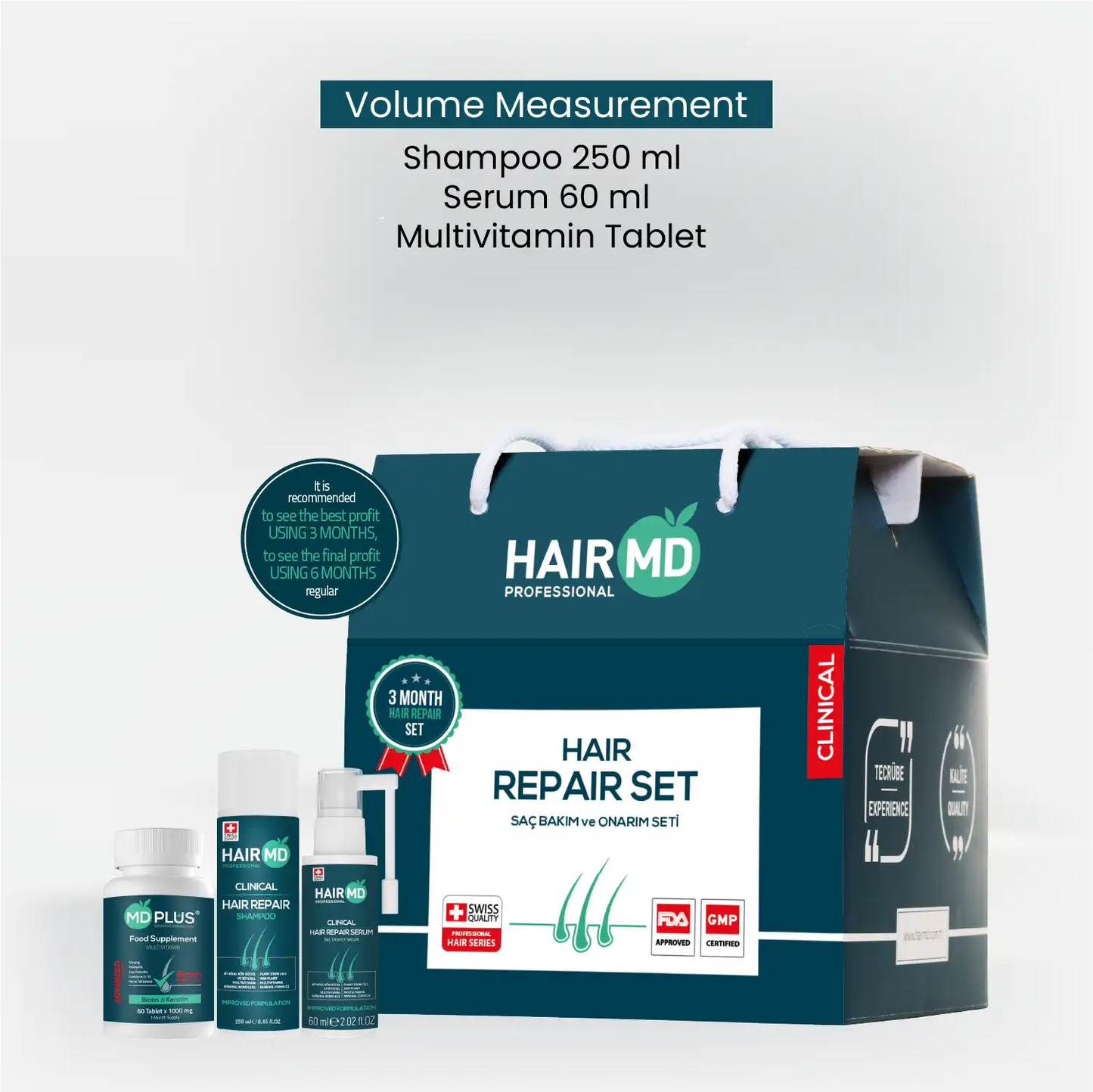 HairMD Clinical Haarherstel Set (1 maand gebruik)