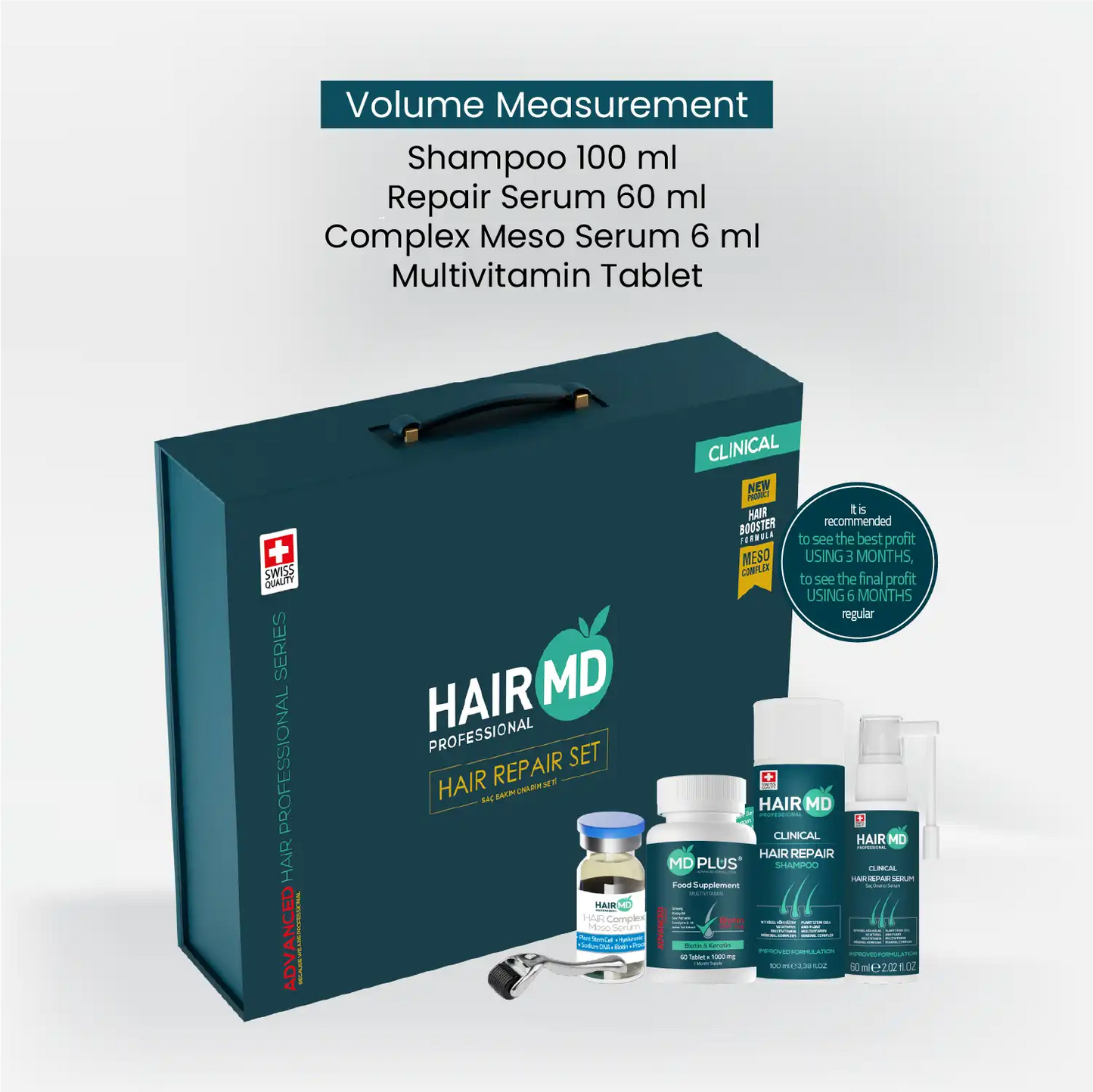 HairMD Clinical Haarherstel Exclusieve Set (3 maanden gebruik) Nieuw