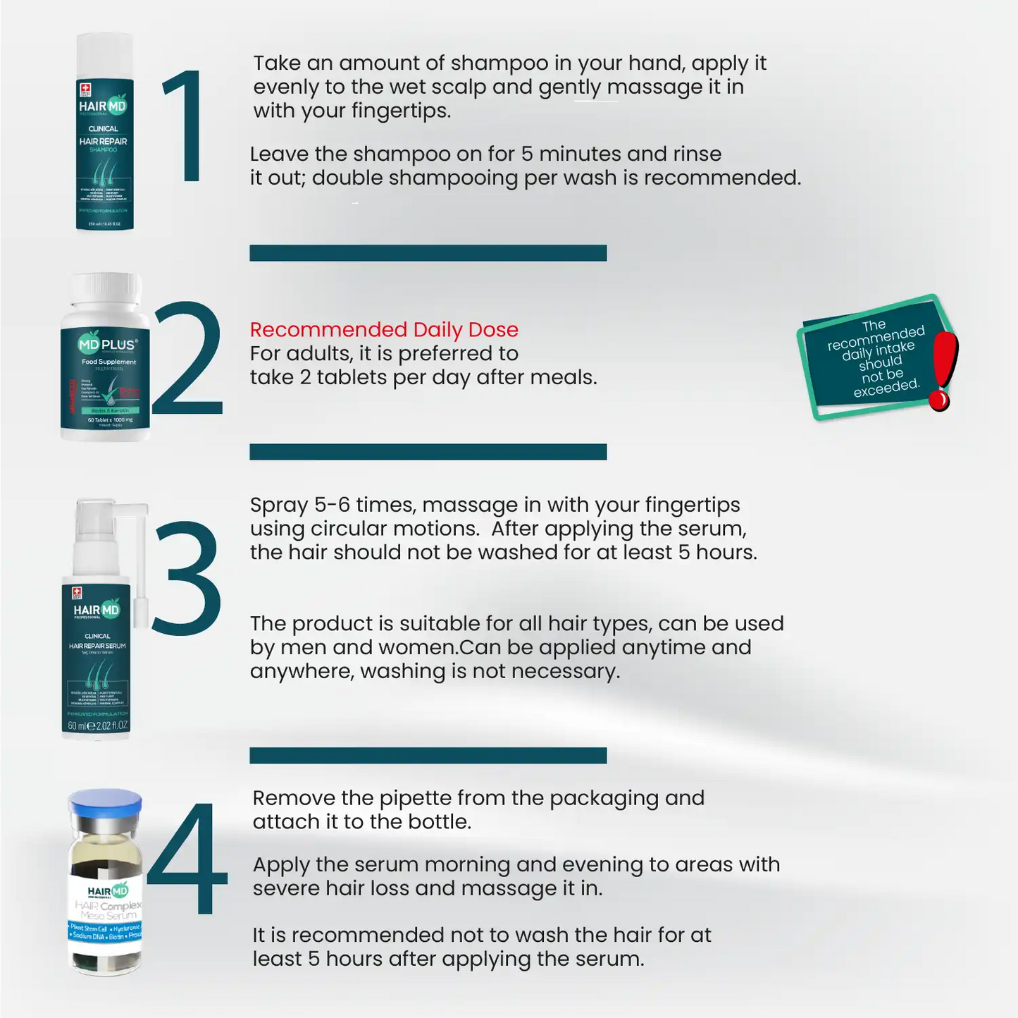 HairMD Clinical Haarherstel Exclusieve Set (3 maanden gebruik)