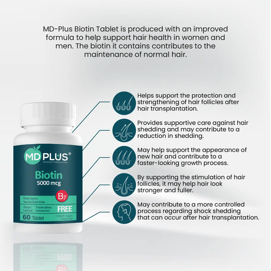 MD Plus Geavanceerde Haar Biotine 5000 mcg