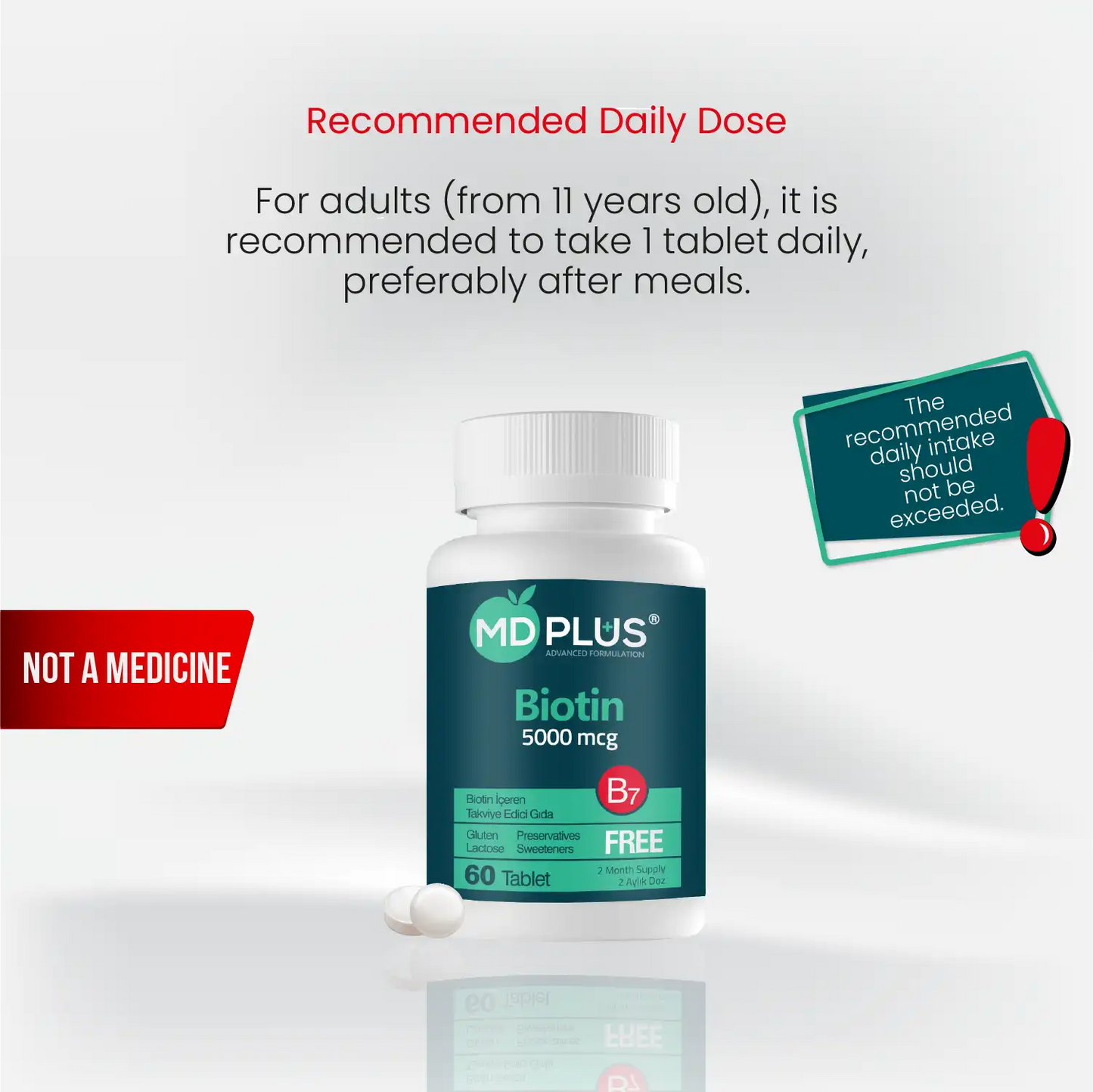 MD Plus Geavanceerde Haar Biotine 5000 mcg