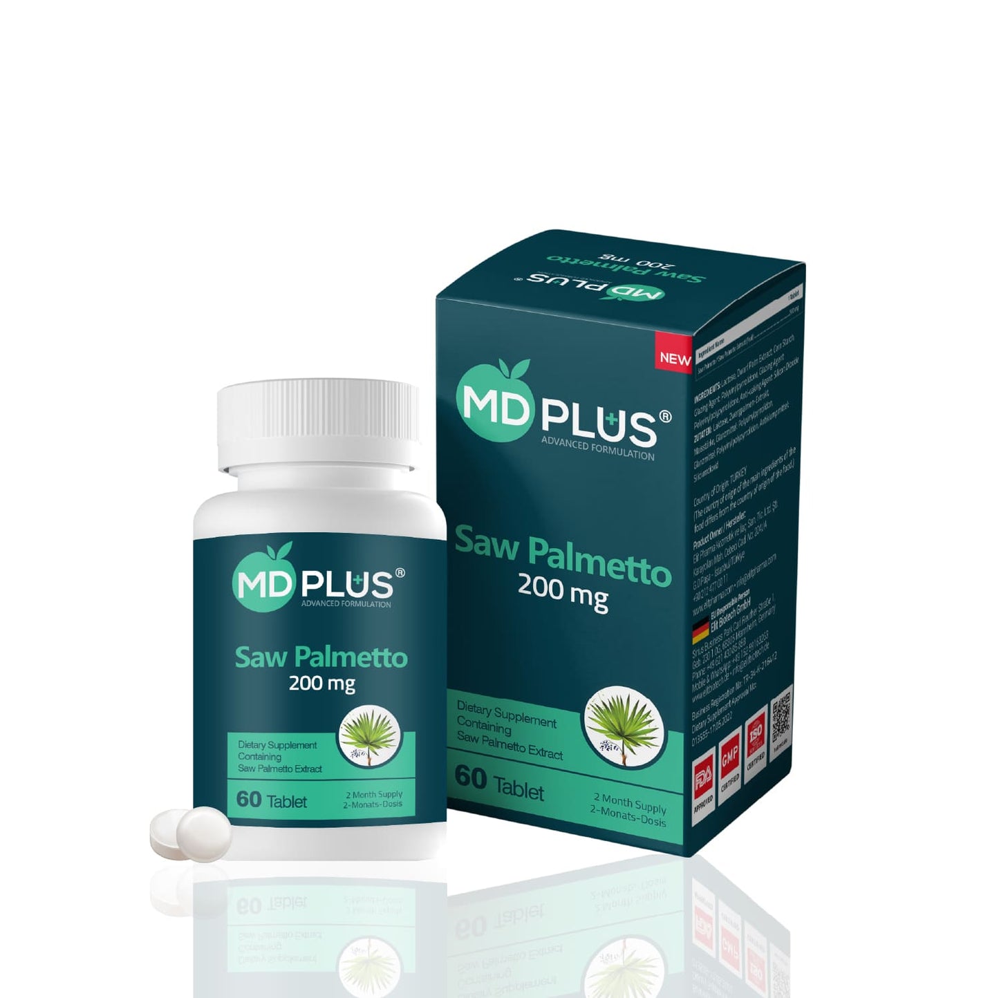MD Plus Geavanceerde Haar Zaagpalm 200 mg 60 Tabletten