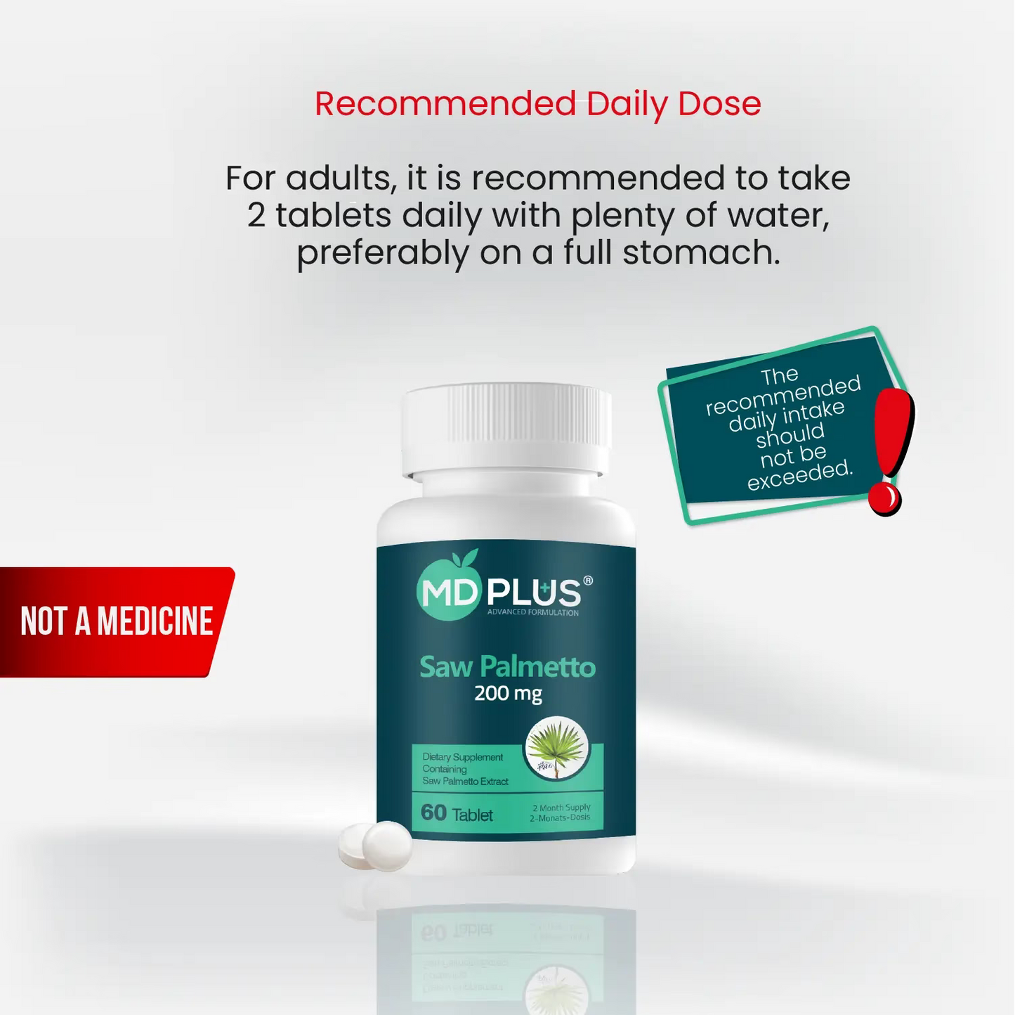 MD Plus Geavanceerde Haar Zaagpalm 200 mg 60 Tabletten